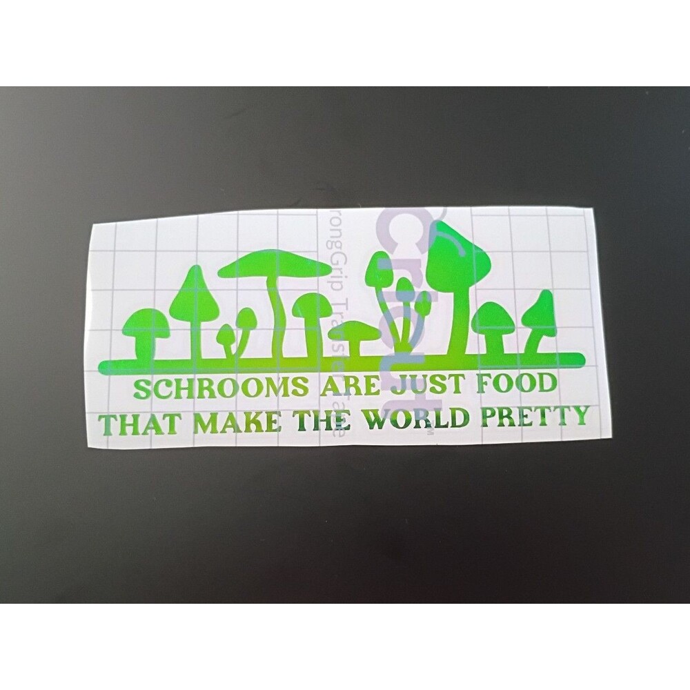 Mushroom Vinyl Decal Funny Shrooms Sticker Cup Window Laptop Decals 6 in
